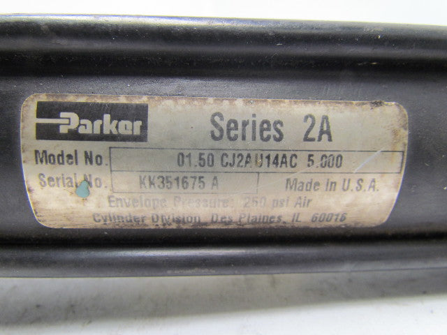 Parker 01.50-CJ2AU14AC-5.000 Pneumatic Air Cylinder 1-1/2" Bore 5" Stroke