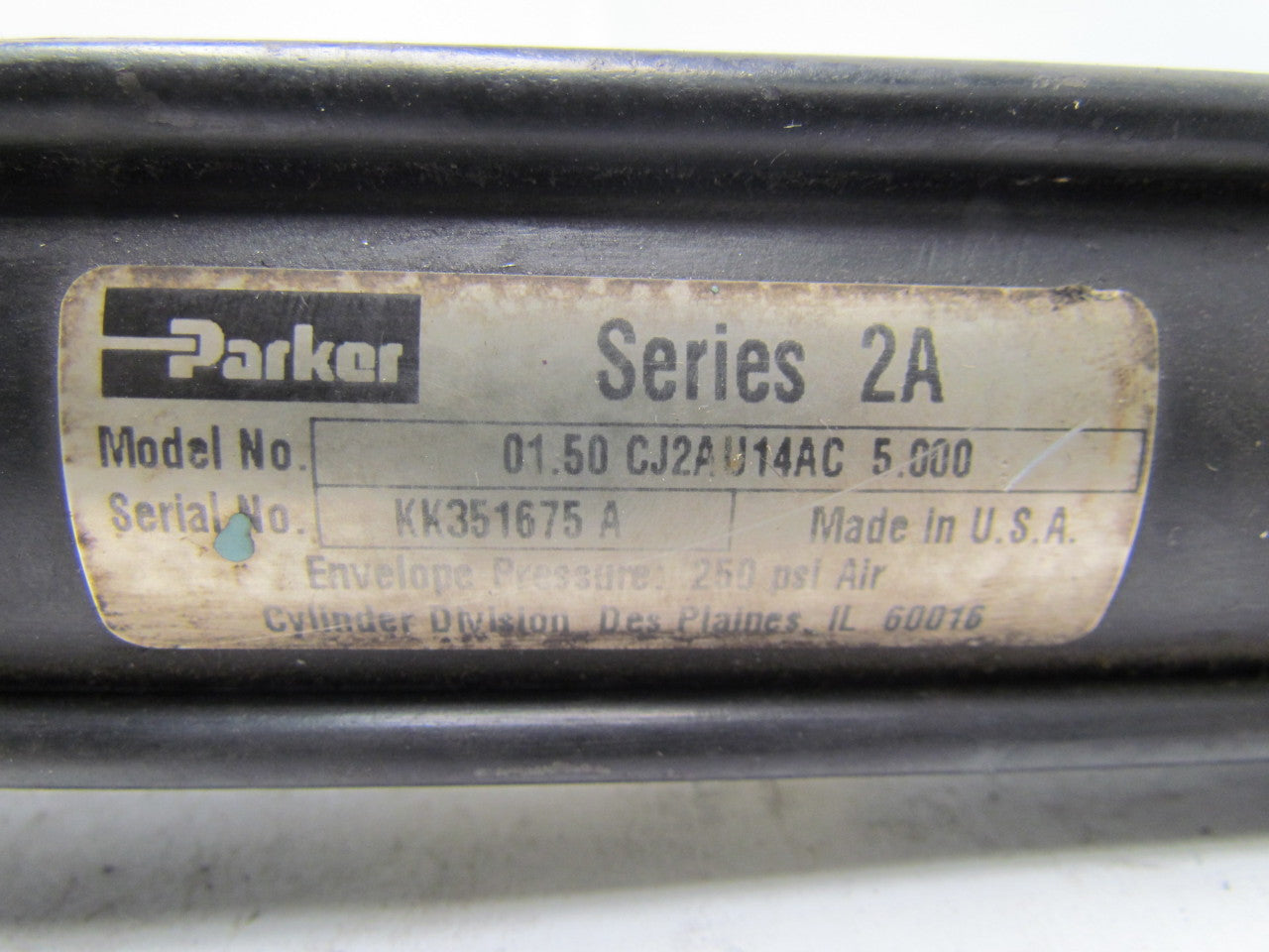 Parker 01.50-CJ2AU14AC-5.000 Pneumatic Air Cylinder 1-1/2" Bore 5" Stroke