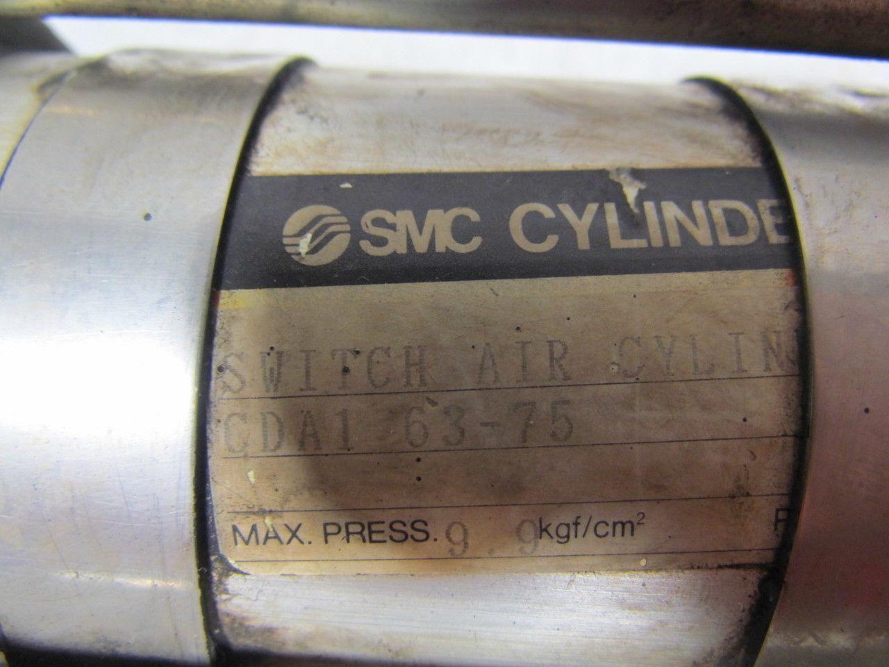 SMC CDA1 63-73 Pneumatic Air Cylinder w/ Switches 63mm Bore x 75mm Stroke