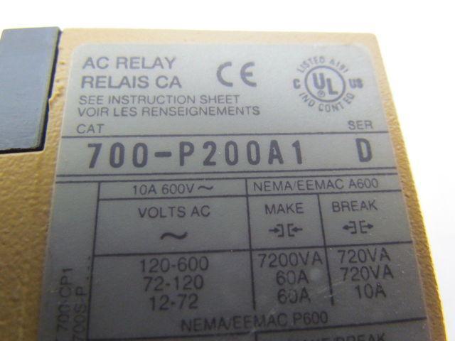 Allen-Bradley 700-P 700-P200A1 Series D AC Relay