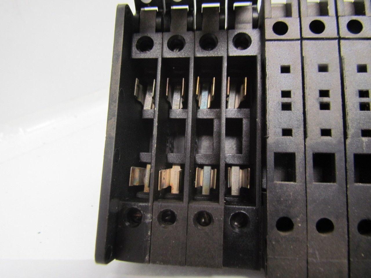 Allen Bradley 1492-F 29 Terminal Blocks w/(11)Circuit Breakers On 7/8" Bar