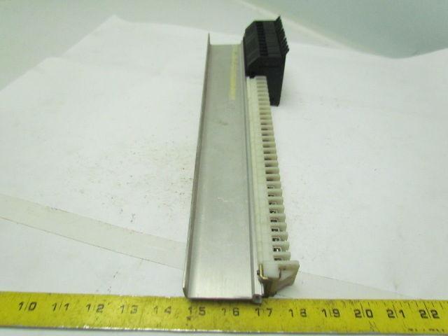 Allen Bradley 1492-F 29 Terminal Blocks w/(11)Circuit Breakers On 7/8" Bar