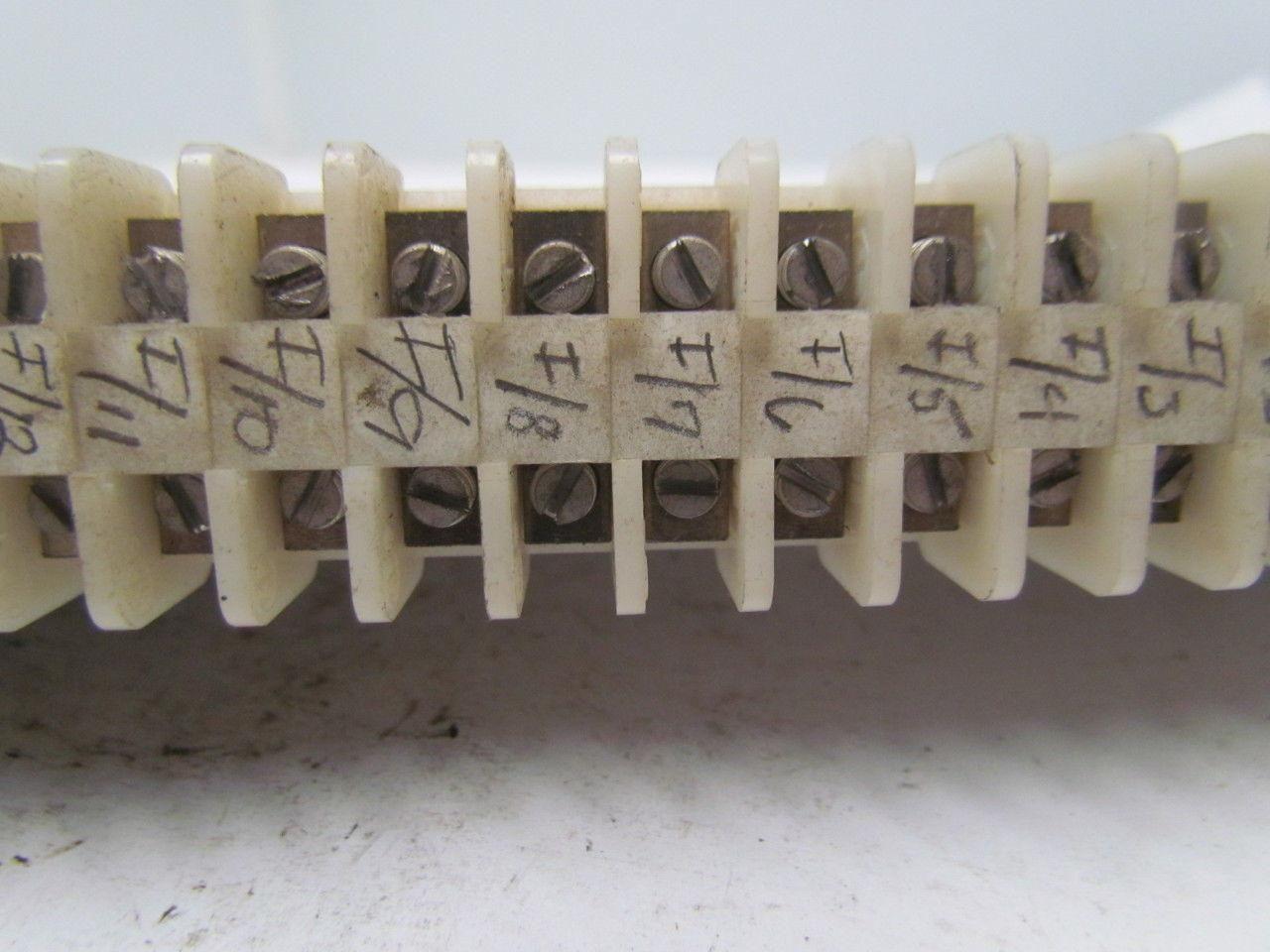 Allen Bradley 1492-F 29 Terminal Blocks w/(11)Circuit Breakers On 7/8" Bar