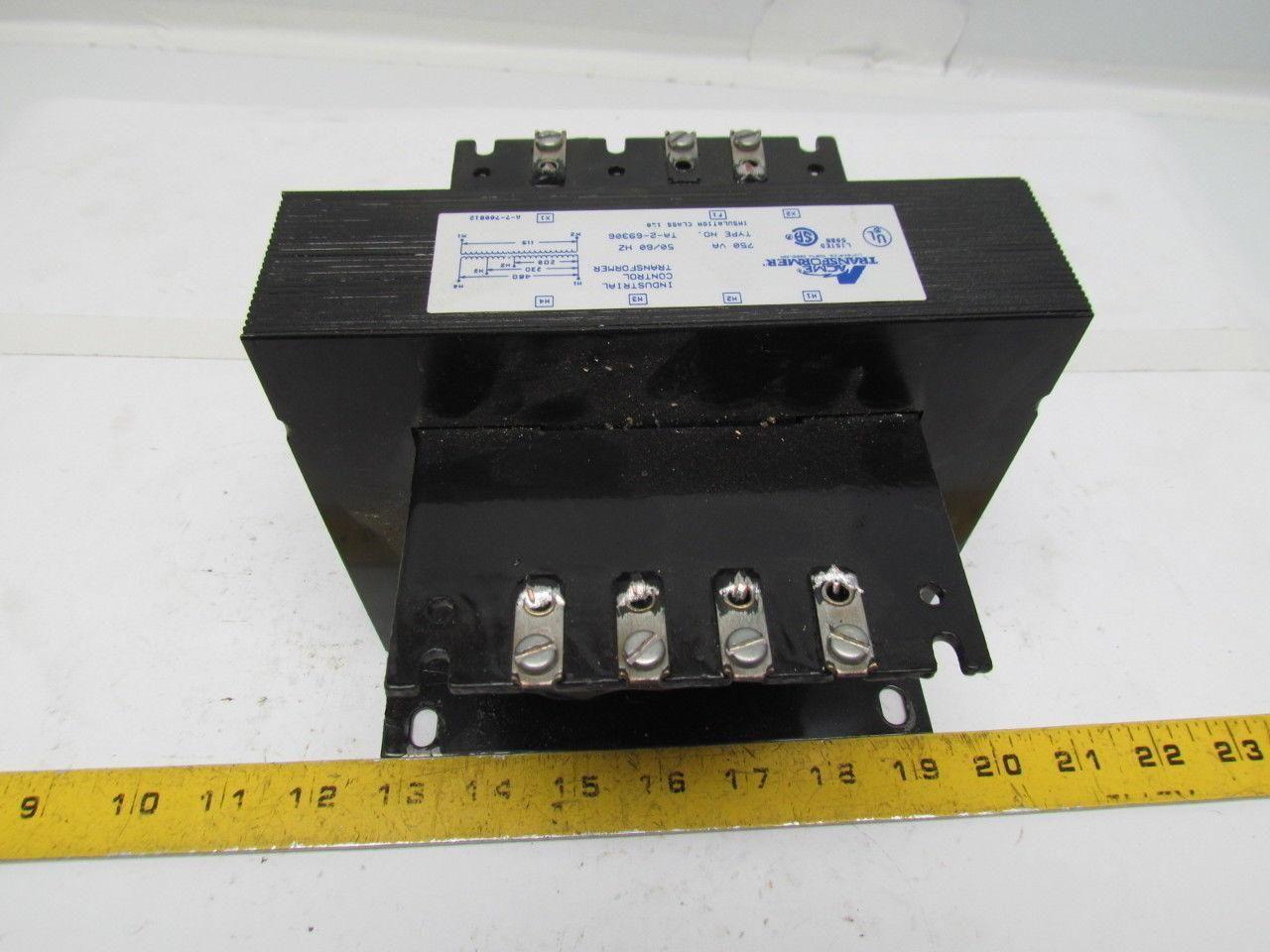 Acme TA-2-69306 Control Transformer 750V 1Ph Open 208/230/460V Pri 115V Sec