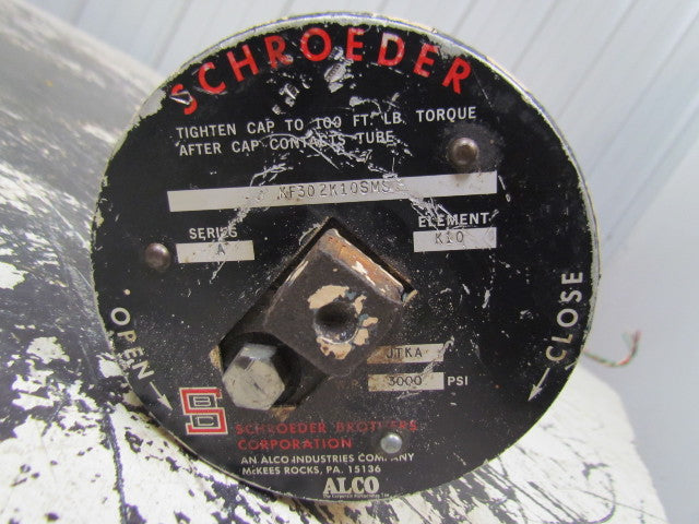 Schroeder KF302K10SMS Base Ported Pressure Filter SAE-24 3000PSI 2 Elements