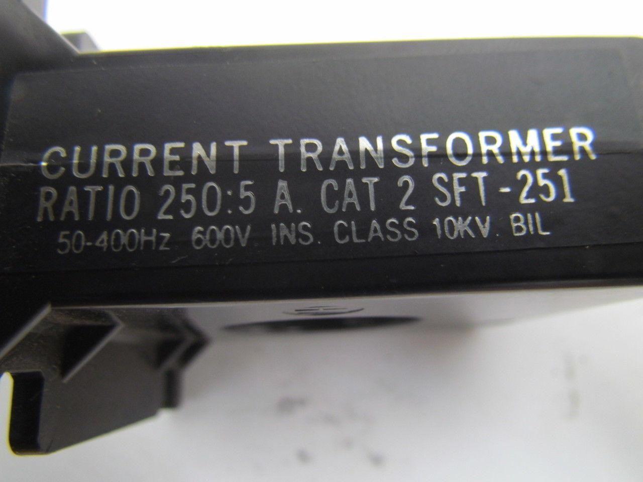 Ram Meter 2SFT-251 Current Transformer Ratio 250:5 600V 10KV 50-400HZ