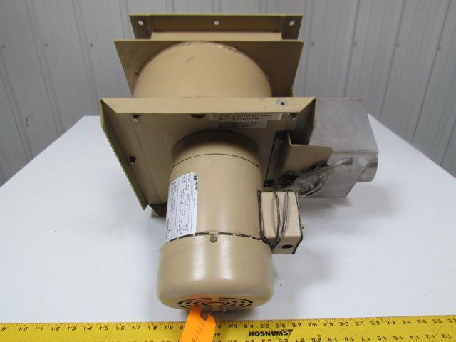Exhaust Blower Fan W/Damper Forward Curve 1HP Motor 3PH 3450RPM 200-230/460V