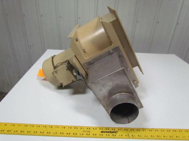 Exhaust Blower Fan W/Damper Forward Curve 1HP Motor 3PH 3450RPM 200-230/460V