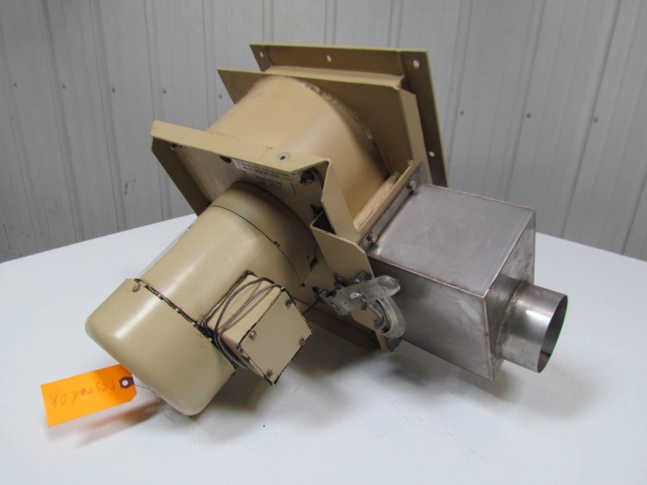 Exhaust Blower Fan W/Damper Forward Curve 1HP Motor 3PH 3450RPM 200-230/460V