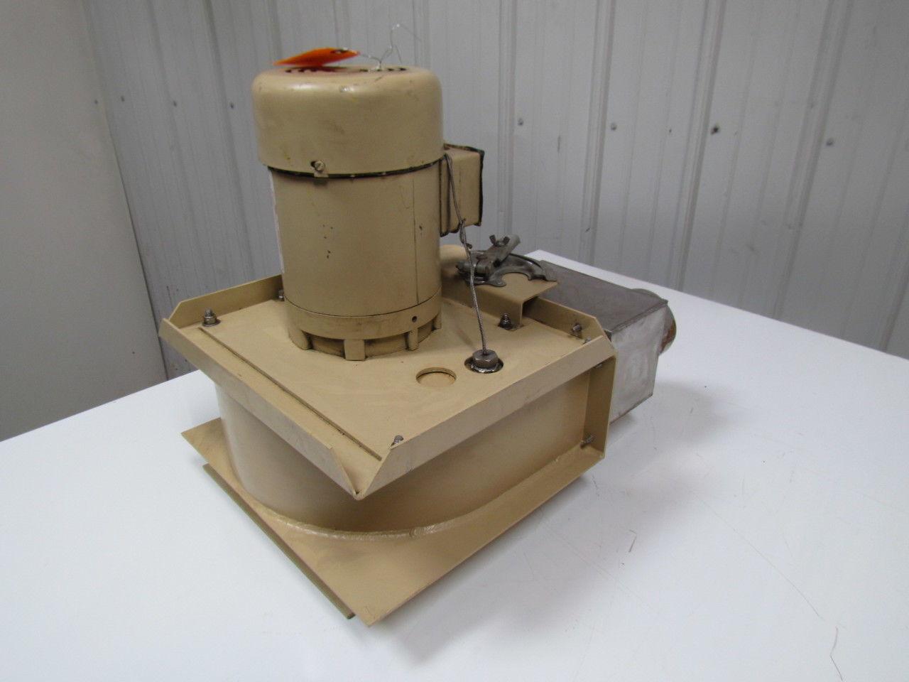 Exhaust Blower Fan W/Damper Forward Curve 1HP Motor 3PH 3450RPM 200-230/460V