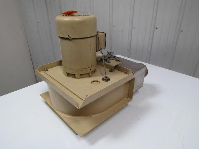 Exhaust Blower Fan W/Damper Forward Curve 1HP Motor 3PH 3450RPM 200-230/460V