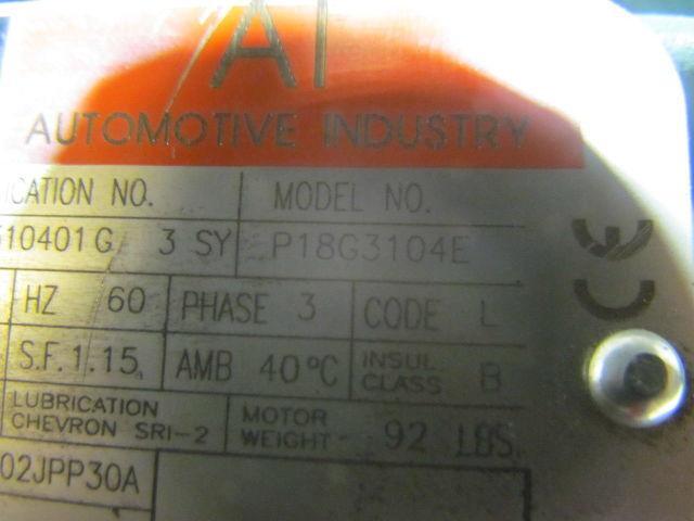 Reliance Electric P18G3104E DutyMaster 2HP Motor 1755RPM 460VAC 3PH 184 Frame