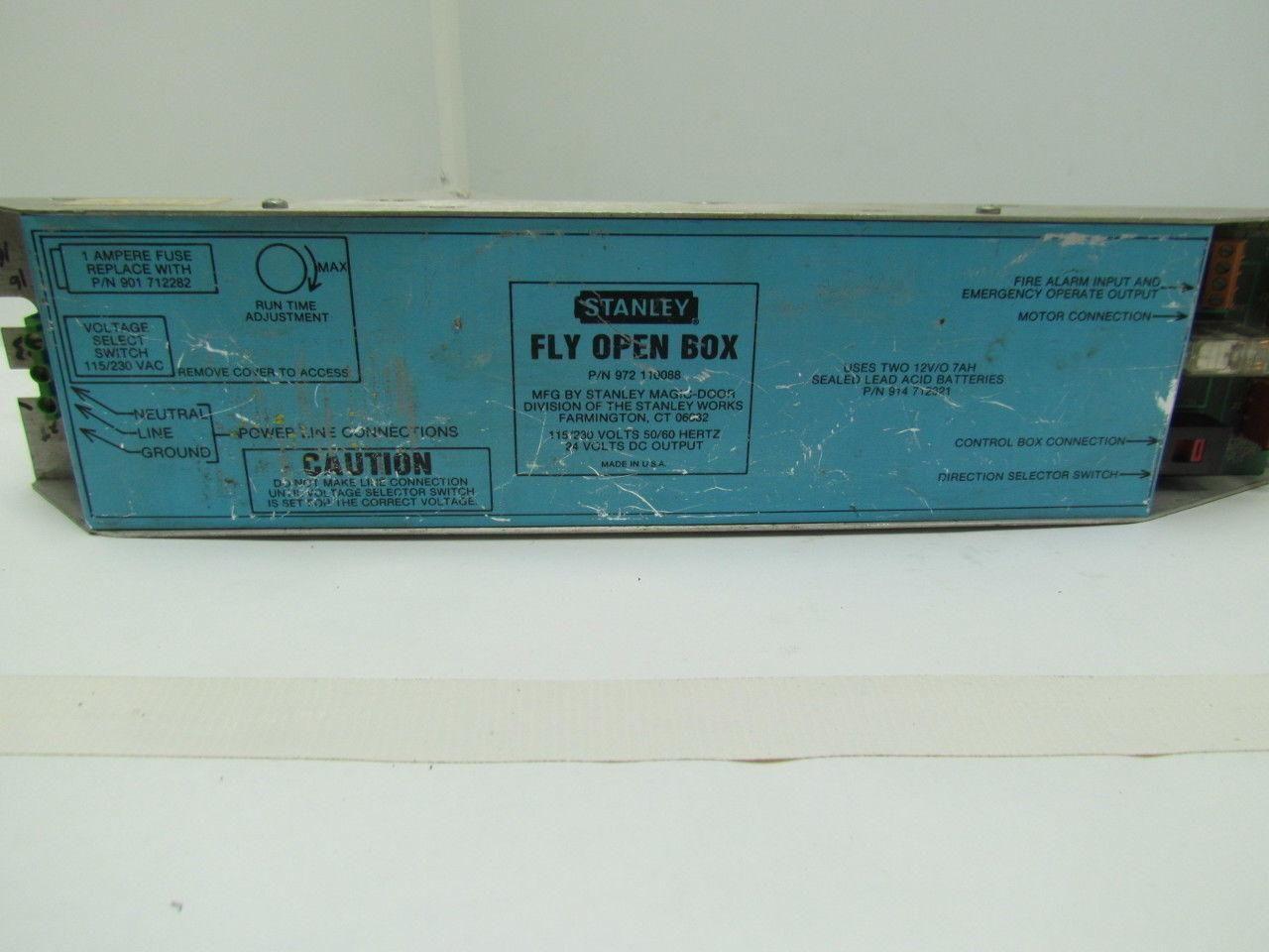 Stanley 972 313026 Automatic Door Opener-Closer Fly Open Control Box 115/230V