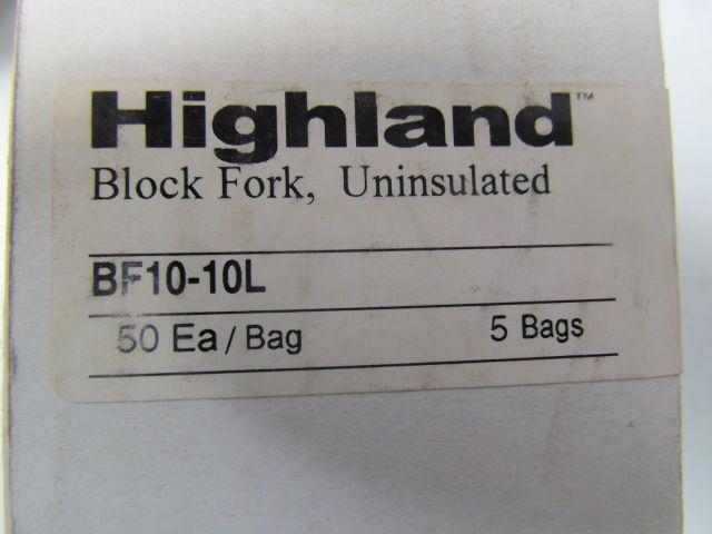 3M Highland BF10-10L Uninsulated Fork Terminals 12-10 Gauge Lot of 5 Bags of 50