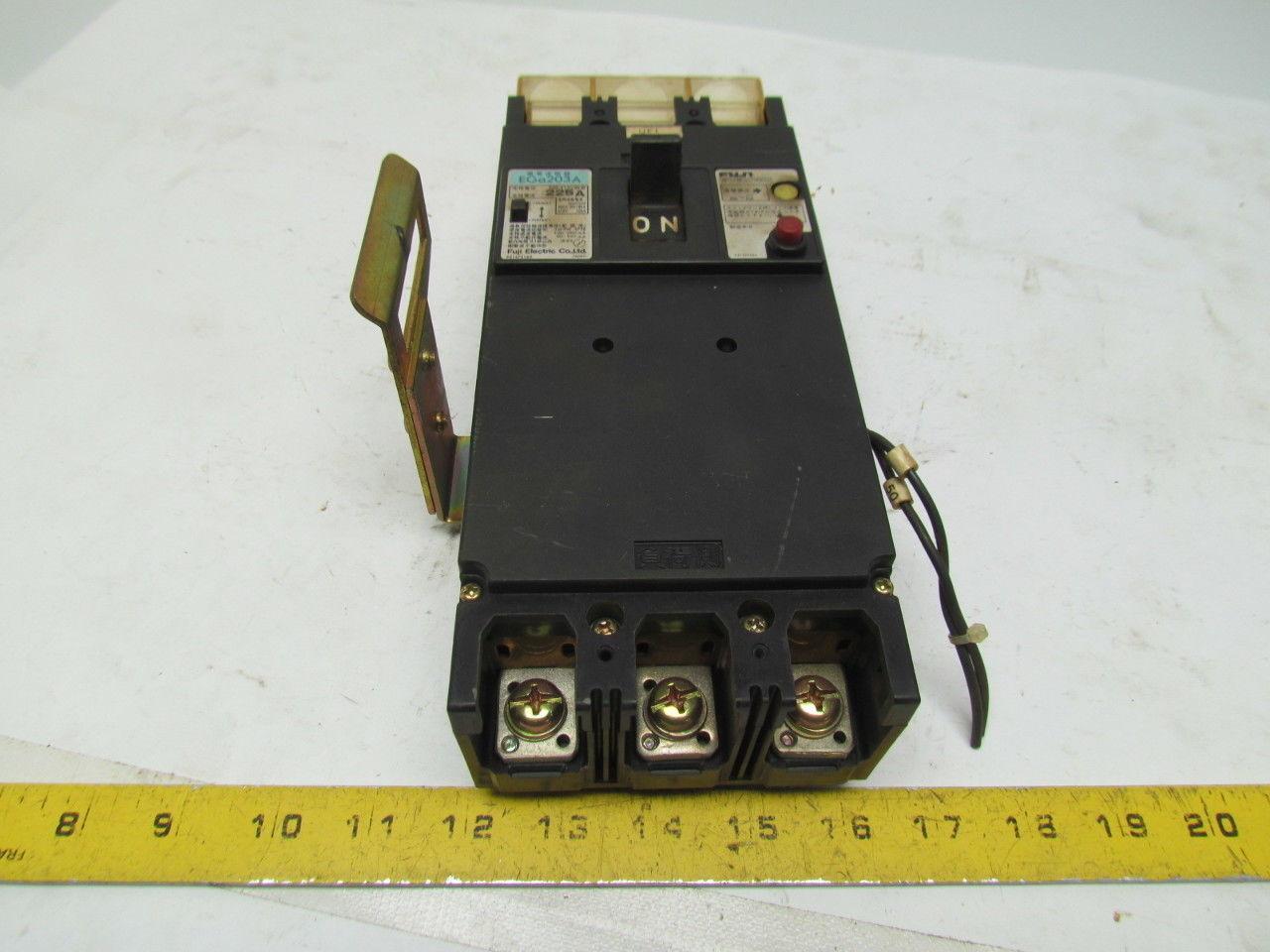Fuji Electric EGA203A 225Amp 3 Pole Molded Case Circuit Breaker 200/415V
