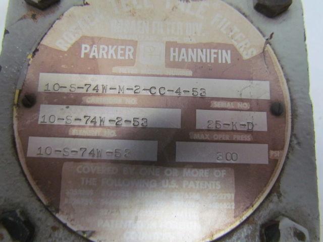 Parker 10-S-74W-M-2-CC-4-53 Tell-Tale Hydraulic Filter 1" NPT Ports