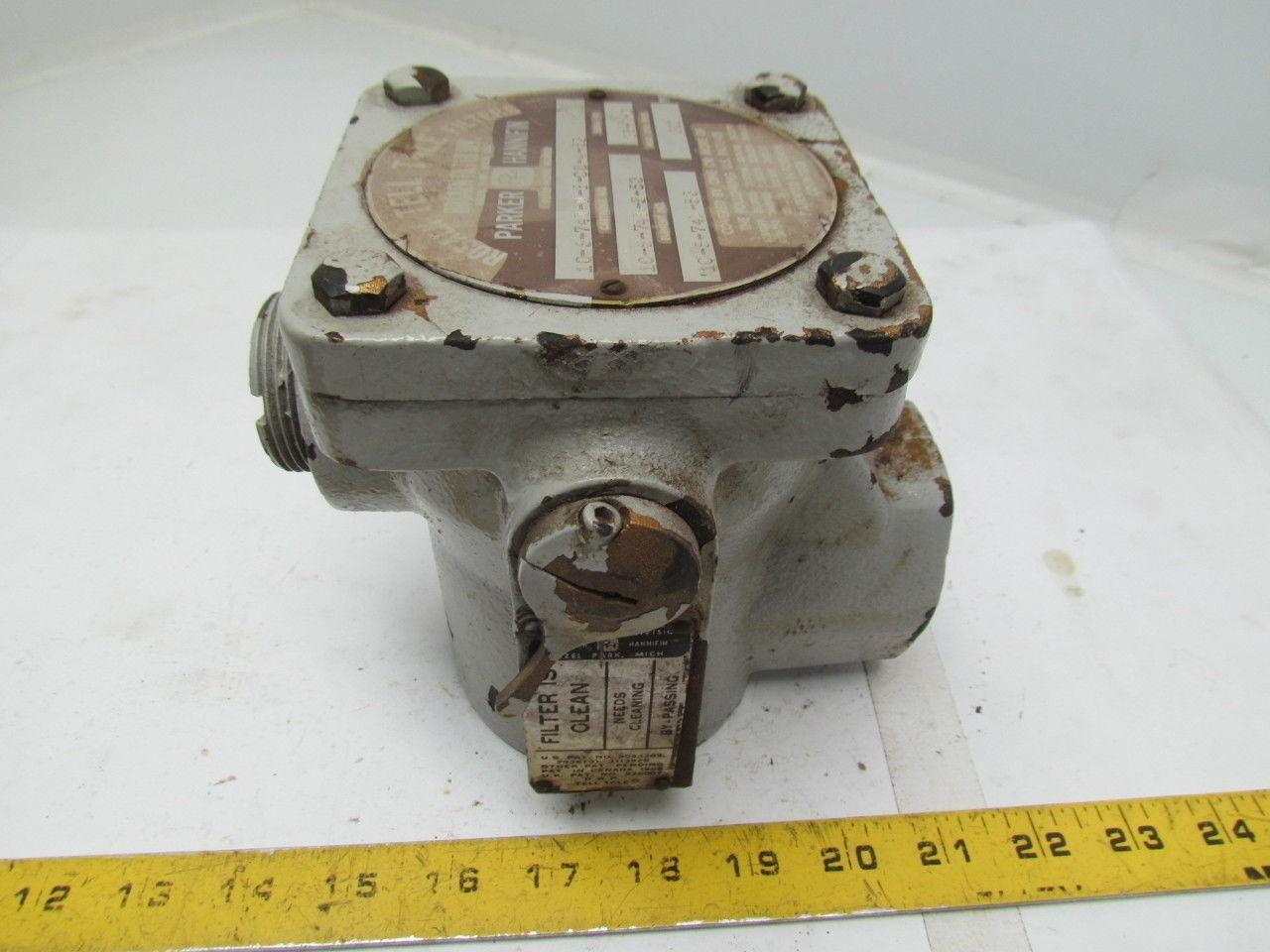 Parker 10-S-74W-M-2-CC-4-53 Tell-Tale Hydraulic Filter 1" NPT Ports
