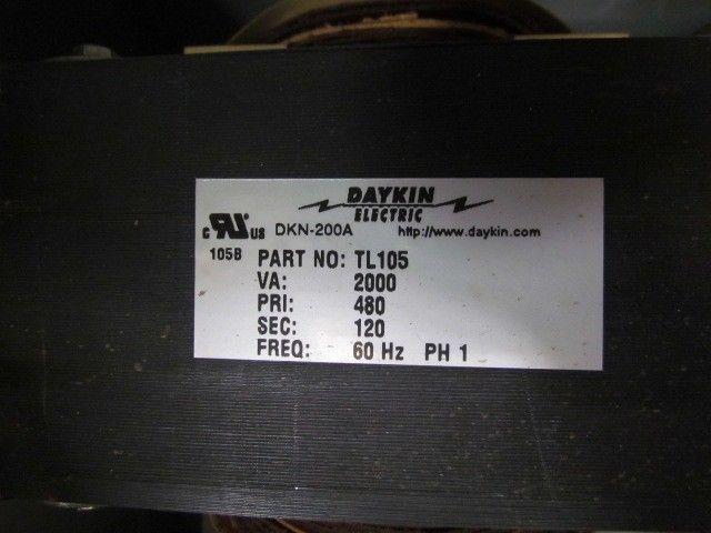 Daykin GPFS-01 G Enclosed Transformer Disconnect 2000VA 480V Pri 120V Sec 1PH