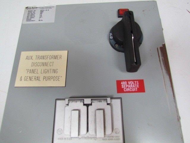 Daykin GPFS-01 G Enclosed Transformer Disconnect 2000VA 480V Pri 120V Sec 1PH