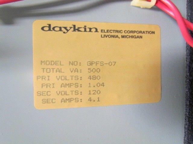 Daykin GPFS-07 Enclosed Transformer Disconnect 500VA 480V Pri 120V Sec 1PH