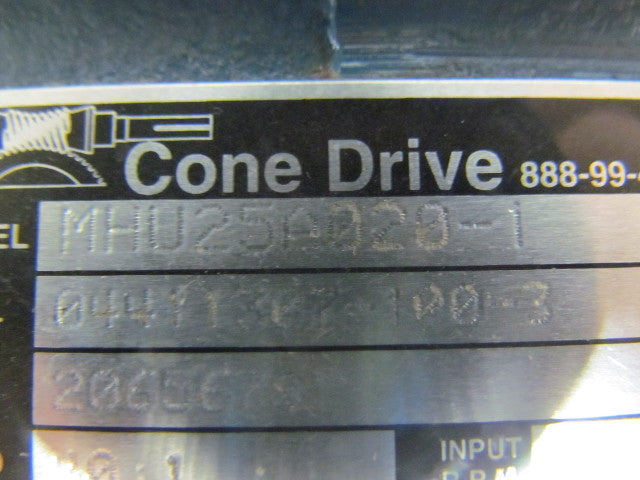 Cone Drive MHU25A020-1 Mod Hu 2.5" CD Speed Reducer Gearbox 1.26HP 40:1 Ratio