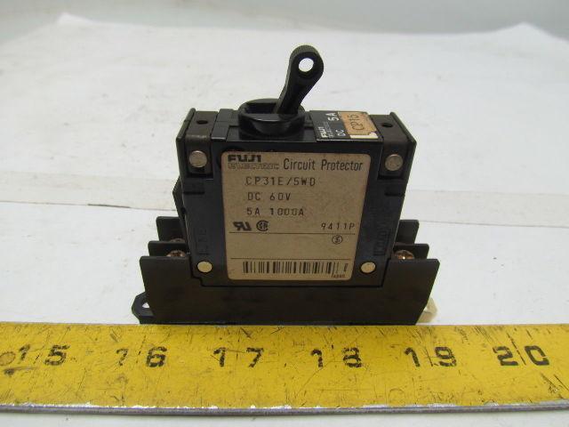 Fuji Electric CP31E/5WD 60V Electric Circuit Breaker 60VDC 5A 1KA