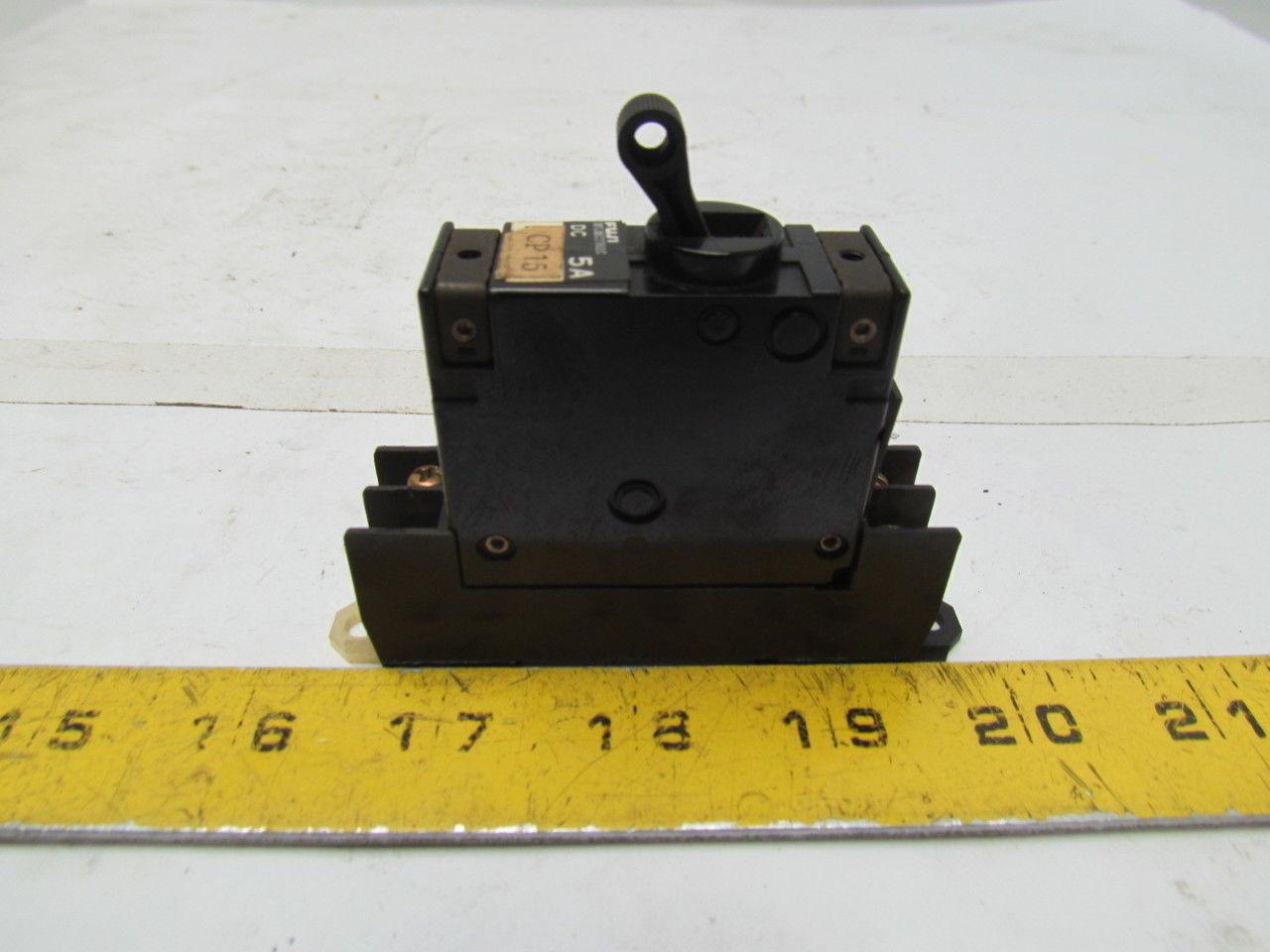 Fuji Electric CP31E/5WD 60V Electric Circuit Breaker 60VDC 5A 1KA