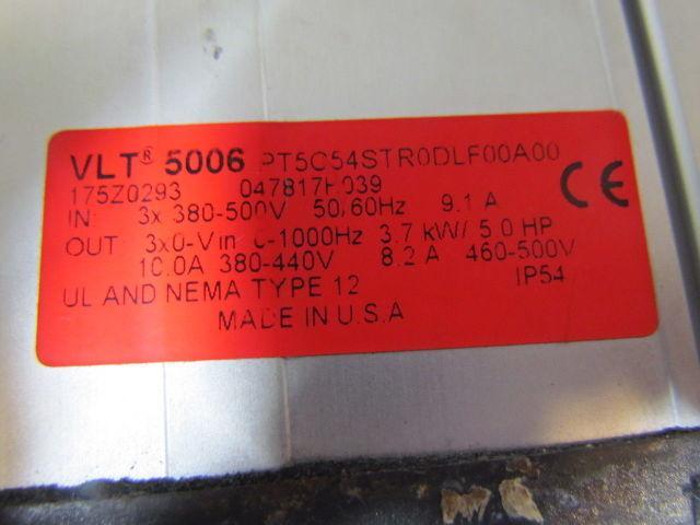 Danfoss VLT5006 Adjustable Variable Frequency Speed Drive Input 3X380-500V 3.7KW
