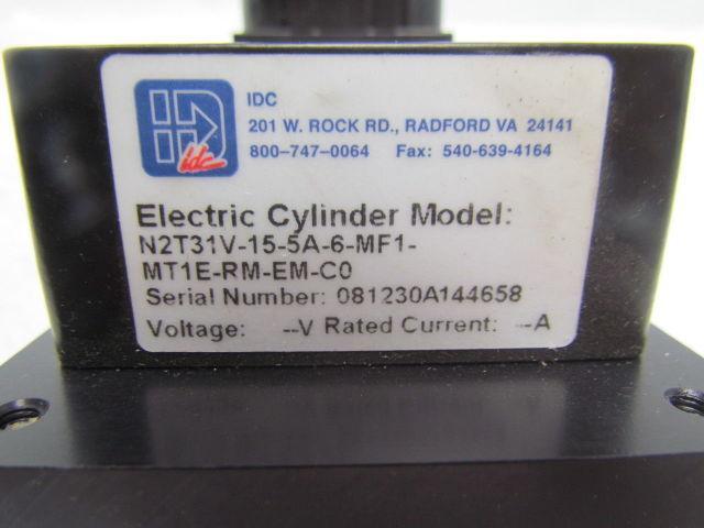 IDC N2T31V-15-5A-6-MF1-MT1E-RM-EMC0 Electric Screw Cylinder 1.5:1 Ratio 6"Stroke