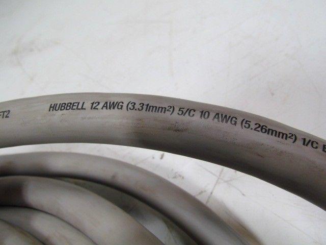 Hubbell PH2306PB050 50' Male/Female Double Ended Cable Assembly 20A 6 Pole 600V