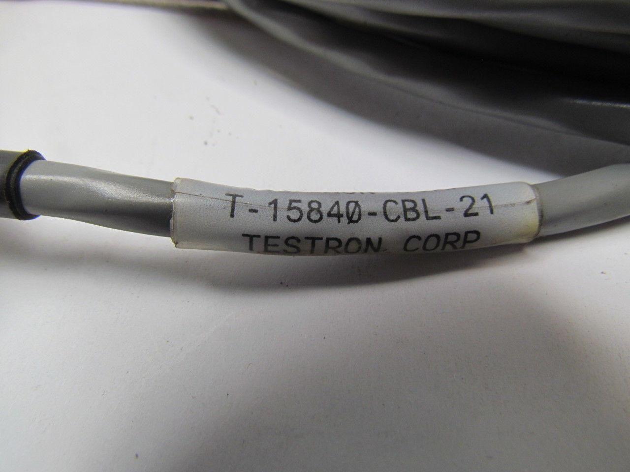 Testron T-15840-CBL-21 Printer Cable Assembly 25 Pin Male Flat 6 Pin Male Round