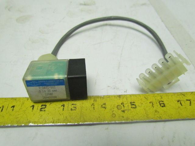 Canfield Connector 9-5831-002 Valve Timer Plug Connector .5 to 20 Sec 120VAC