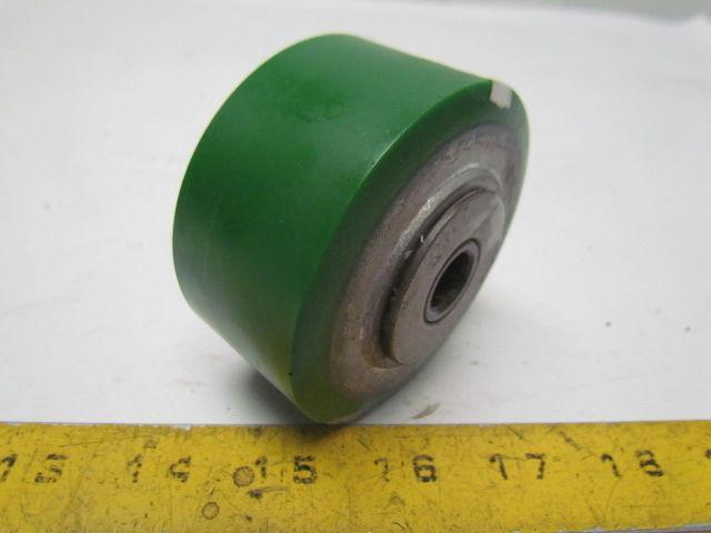 3" OD 1-1/2"Wide 1/2"ID Green Swivel Caster Wheel