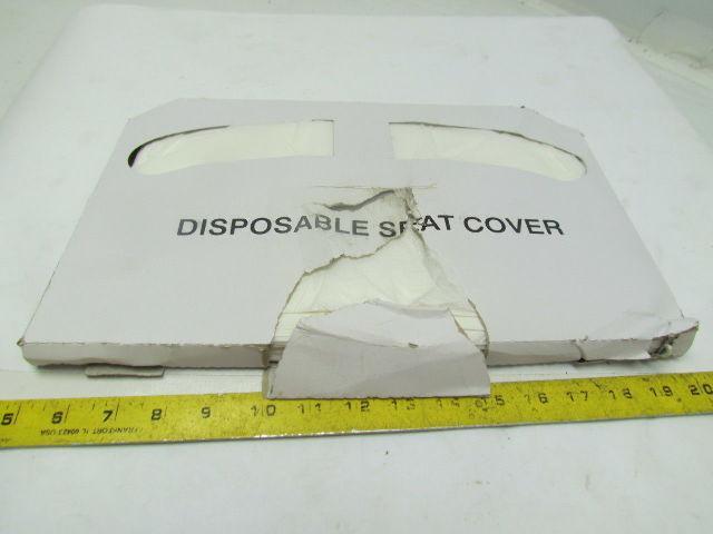 Tough Guy 2VEX6A 5000 pcs 1/2 Fold Disposable White Toilet Seat Cover