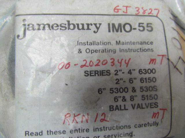 Jamesbury IMO-55 Ball Valve Repair Kit w/Instructions