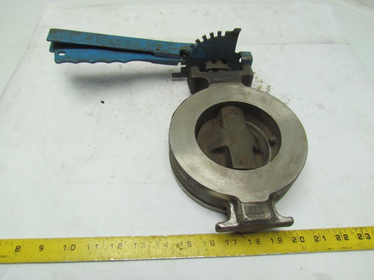Rockwell MCcAnnalok 432L150S6TS6 4" Stainless Steel Butterfly Valve W/Lever-Lock
