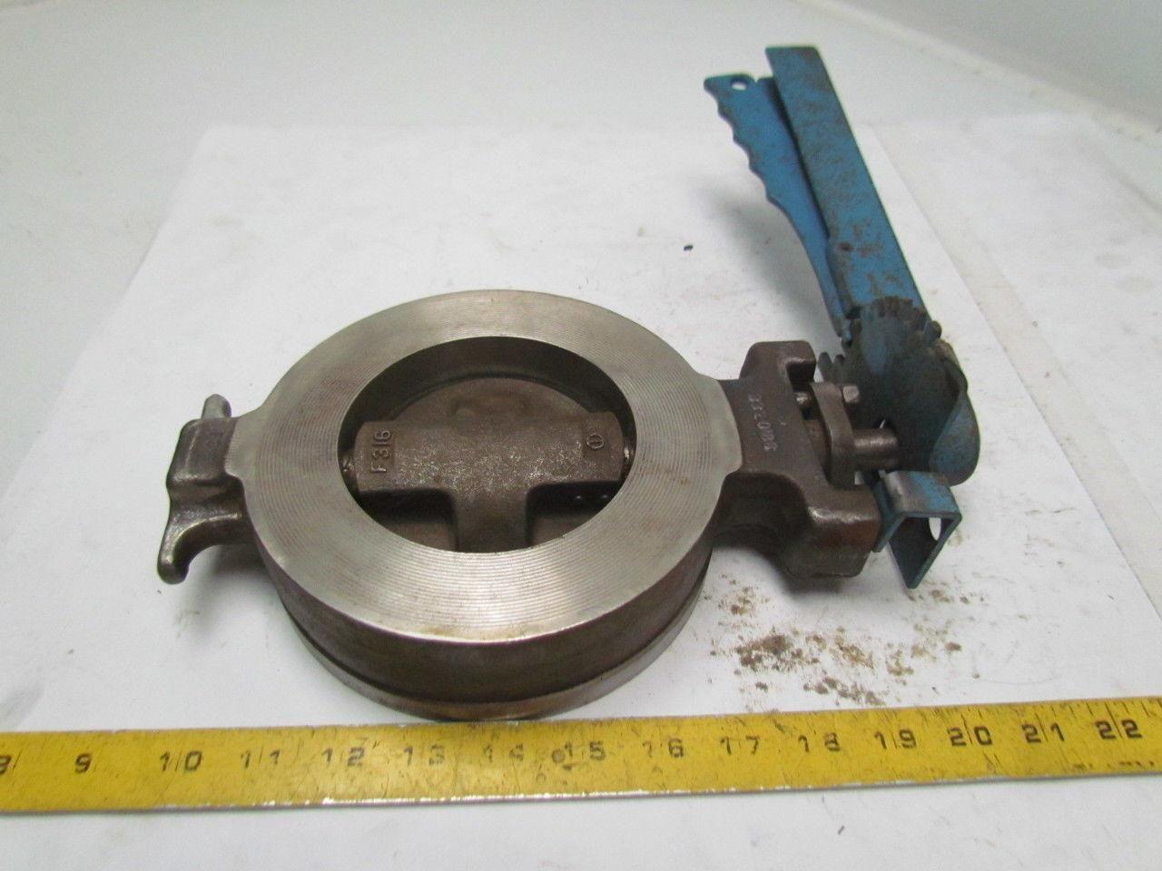Rockwell MCcAnnalok 432L150S6TS6 4" Stainless Steel Butterfly Valve W/Lever-Lock
