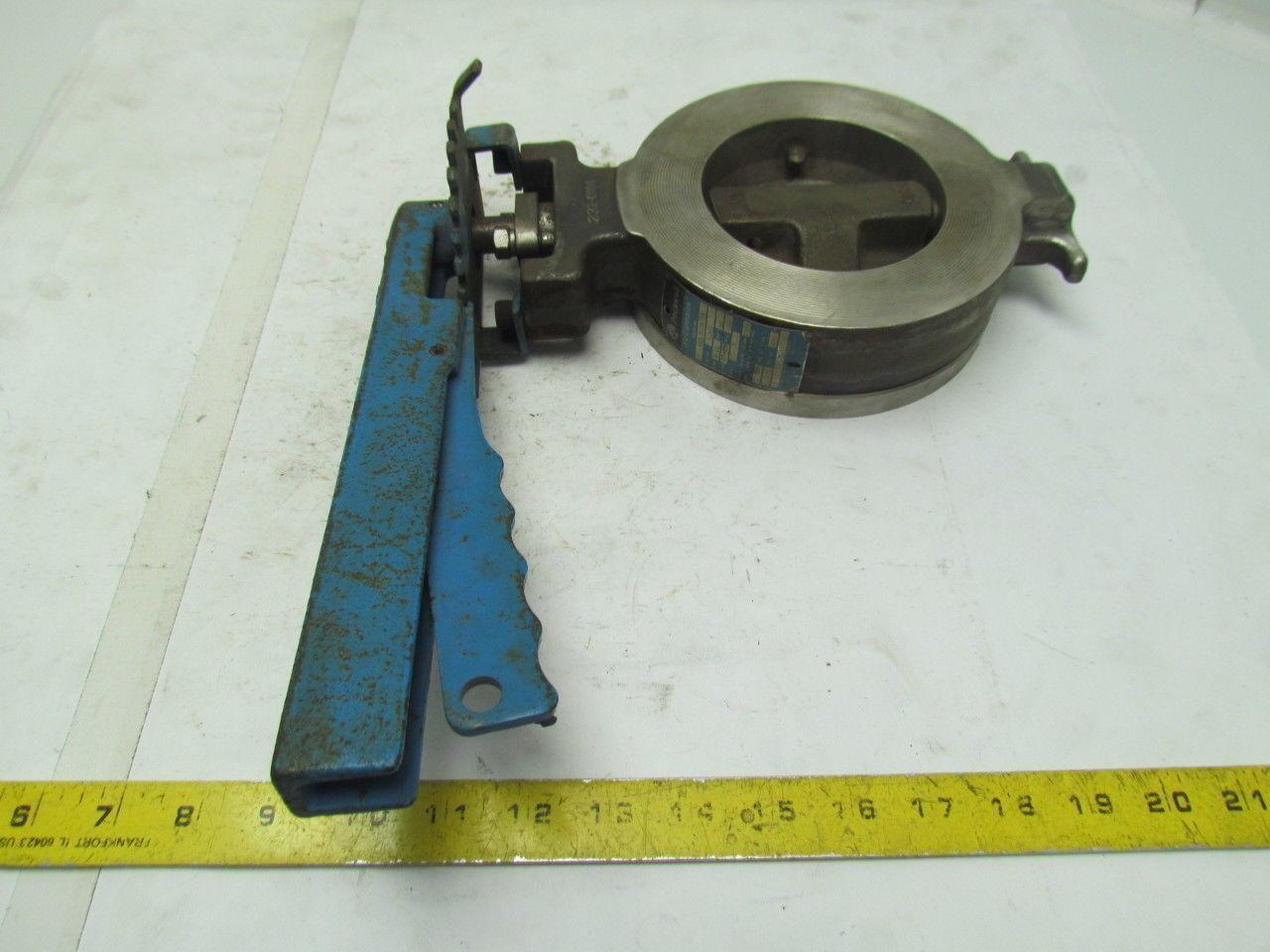 Rockwell MCcAnnalok 432L150S6TS6 4" Stainless Steel Butterfly Valve W/Lever-Lock