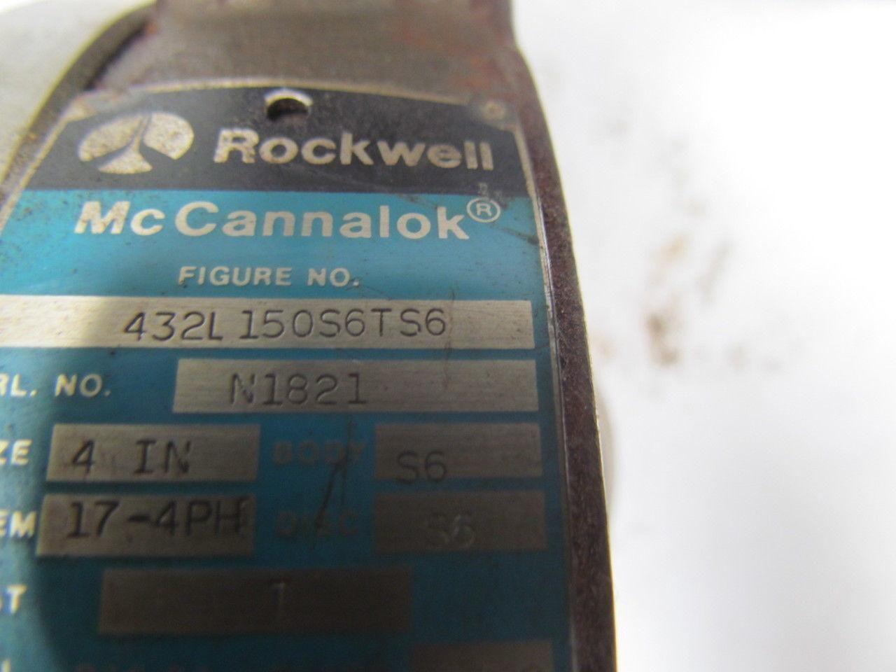 Rockwell MCcAnnalok 432L150S6TS6 4" Stainless Steel Butterfly Valve W/Lever-Lock
