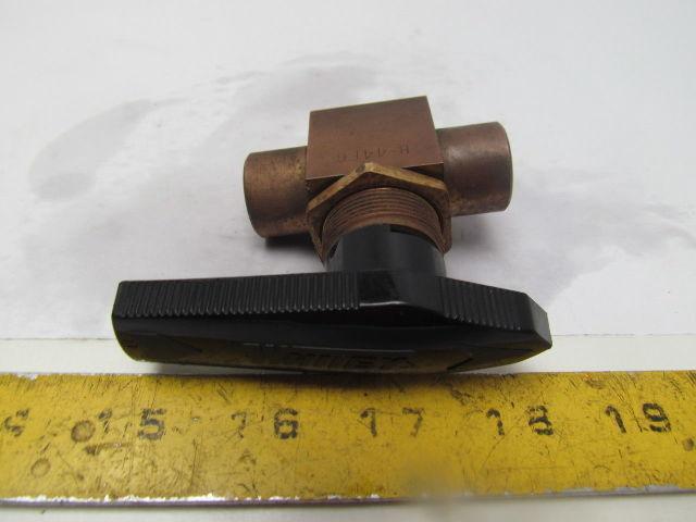 Whitney B-44F6 3/8"npt 2-way Brass Swagelok Ball Valve W/Bleed Off