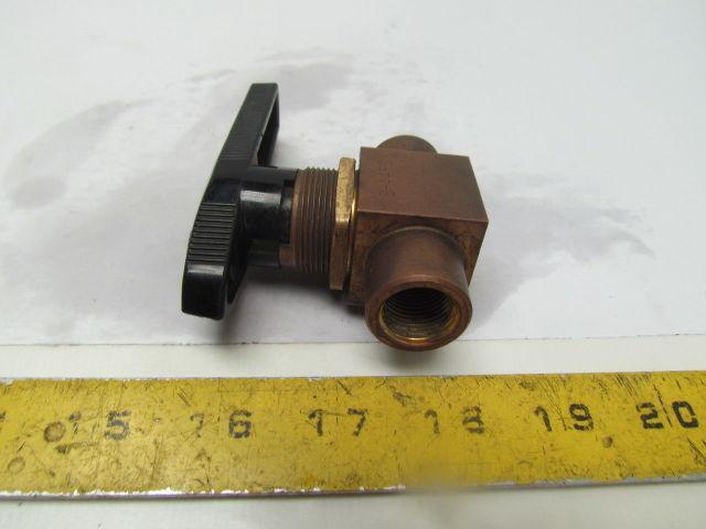 Whitney B-44F6 3/8"npt 2-way Brass Swagelok Ball Valve W/Bleed Off