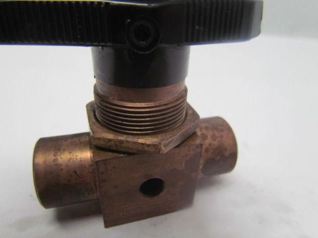 Whitney B-44F6 3/8"npt 2-way Brass Swagelok Ball Valve W/Bleed Off