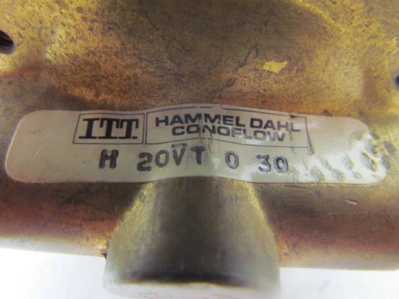 ITT Conoflow H20VT 0 30 Brass Pneumatic Air Regulator 1/4"npt