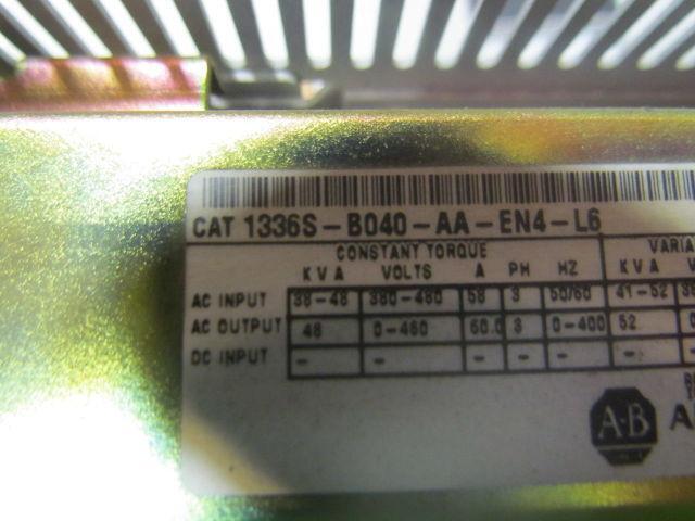 Allen Bradley 1336S-B040-AA-EN4-L6 Plus Adjustable Frequency Drive 40HP 460VAC