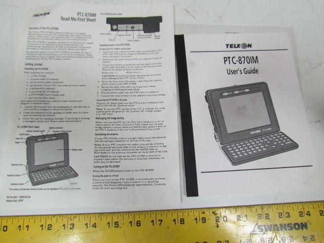 Telxon PTC-870IM Rugged 486 processorPC compatible full screen computer