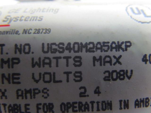 GE Lighting UGS40M2A5AKP Small Ballast Assy For UNIGLOW Luminaire 208V 400W