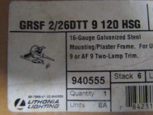 Lithonia GRSF 2/26DTT 9 120 HSG Gotham rough in light fixture housing kit 120V