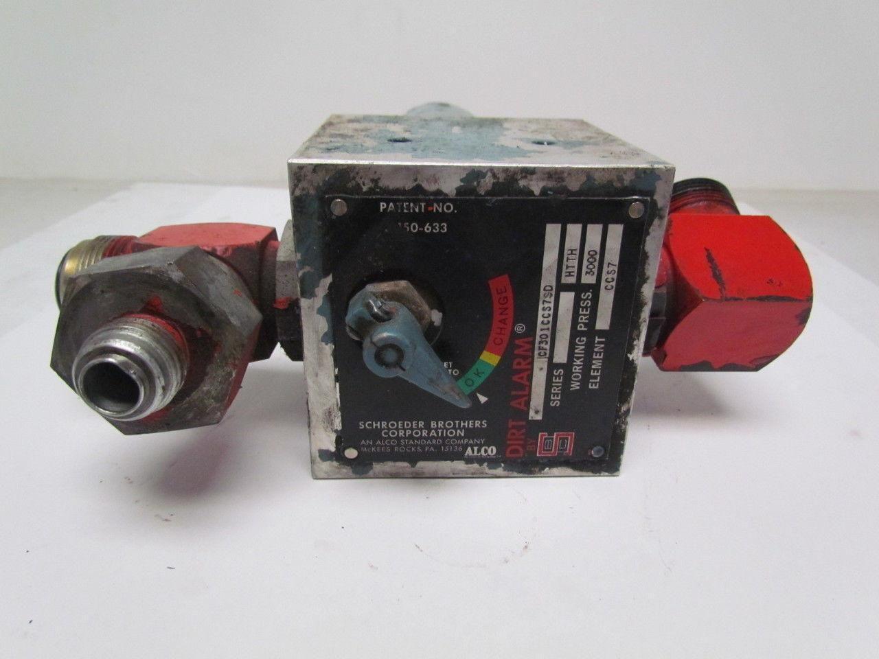 Schroeder Dirt Alarm CF301CCS7SD 3000 PSI Uses element CCS7