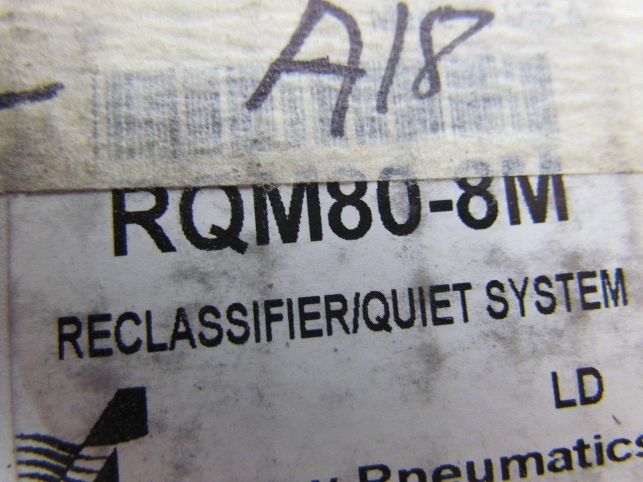 Arrow Pneumatics RQM80-8M Reclassifier Quiet System 1"NPT 6-1/4"L 3-5/16"Wide