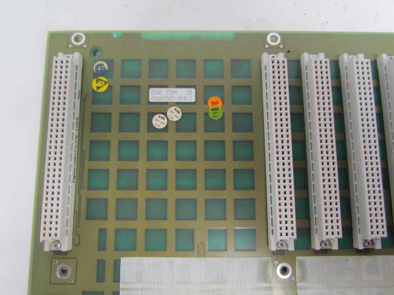 ABB Robotics 3HAA3563-APA/1 DSQC 254 5B Control System Backplane Circuit Board